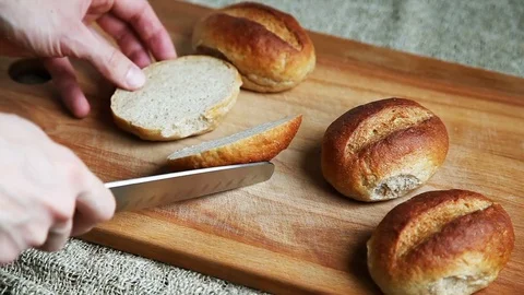 Whole Grain Buns Stock Footage 80824345