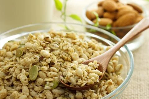 Whole grain cereal Stock Photos