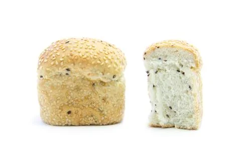 Whole grain half sliced bread recipe Stock Photos