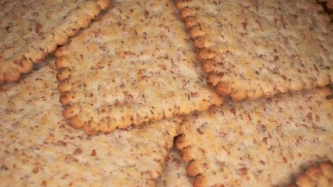 Whole grain no sugar added biscuits for insulin resistance diet Stock Footage 113200701