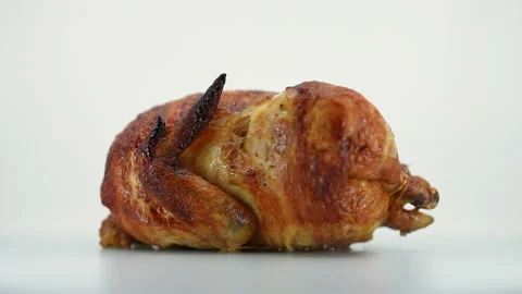 Whole Grilled Chicken Stock Footage 169721892