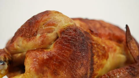 Whole Grilled Chicken Stock Footage 169721920