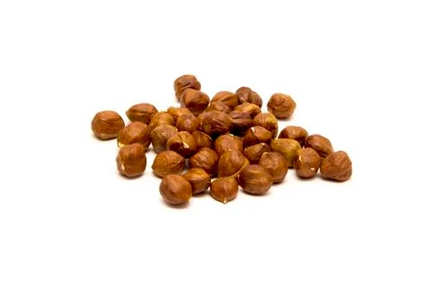 Whole hazelnuts Stock Photos