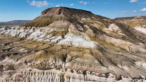 Whole hillsides bear deep gashes hundreds of meters wide. Stock Footage 282848865