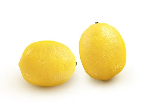 Whole lemon, clipping path, isolated on a white background Stock Photos
