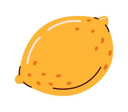 Whole lemon in flat vector style Stock Illustration