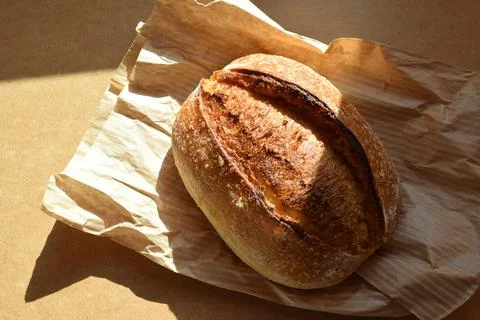 A whole loaf of bread purchased Stock Photos