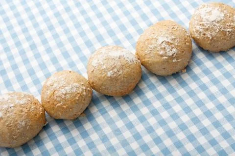 Whole meal bread rolls Stock Photos