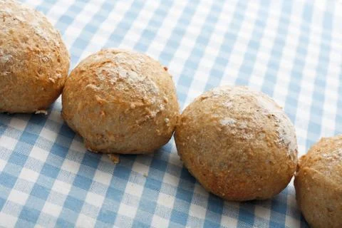 Whole meal bread rolls Stock Photos