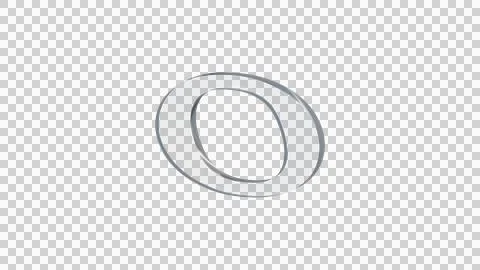Whole note semibreve made of clear reflective glass, transparent Stock Illustration