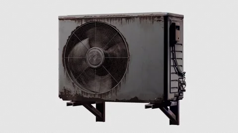 The whole old AC compressor is working, start at beginning and stops at the.. Stock Footage 320668712