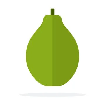 Whole papaya vector flat isolated Stock Illustration
