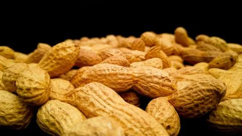 Whole peanuts in close up Stock Photos