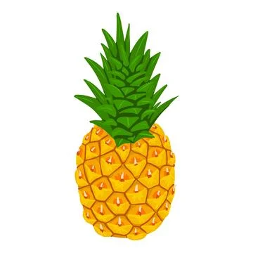 Whole pineapple icon, isometric style Stock Illustration