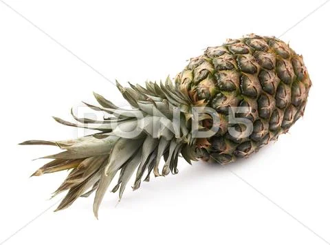 Whole pineapple isolated over white background Stock Photos