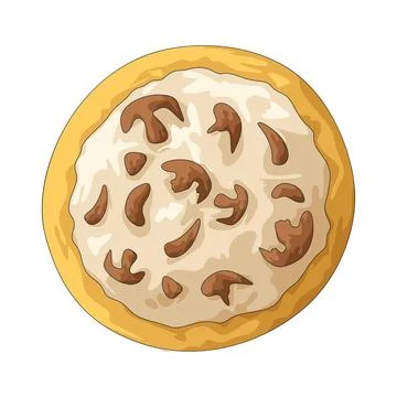Whole pizza illustration Stock Illustration