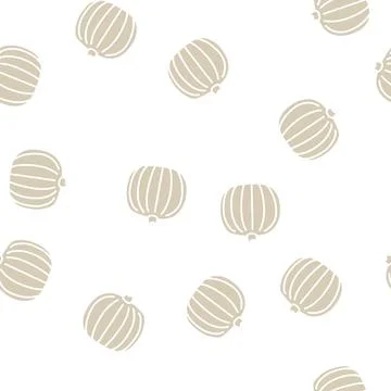 Whole pumpkin glyph seamless pattern 스톡 일러스트