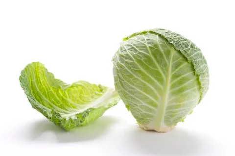 Whole raw cabbage Stock Photos