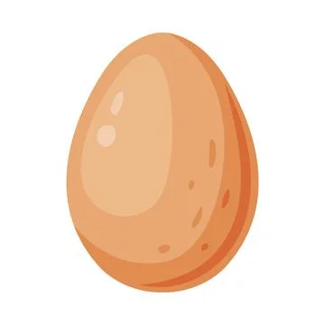 Whole Raw Uncooked Egg with Brown Shell Vector Illustration イラスト素材