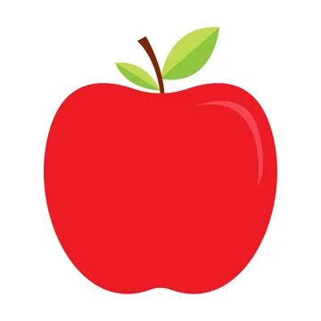 Whole Red Apple Icon Stock Illustration