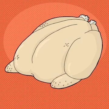 Whole single turkey Stock Illustration