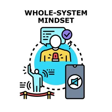 Whole system mindset approach for problem solving Stock Illustration