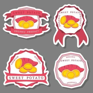 Whole vegetable sweet potato Stock Illustration