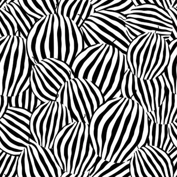 Whole watermelons seamless pattern. Stock Illustration