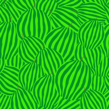 Whole watermelons seamless pattern. Stock-Illustration