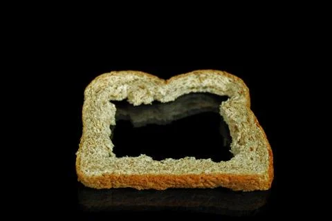 Whole wheat bread crust Stock Photos