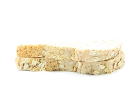Whole wheat  bread edge with oat texture Stock Photos