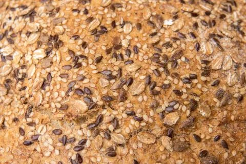 Whole wheat bread, isolated texture detail Stock Photos