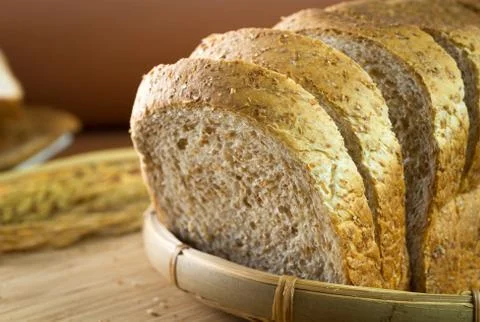 Whole wheat bread loaf Stock Photos