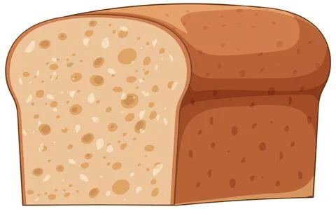 Whole Wheat Bread Loaf Vector Illustration Illustrazione stock
