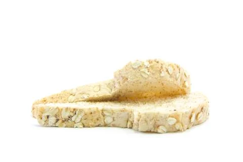 Whole wheat  bread with oat texture and sandwich ingredient Stock Photos