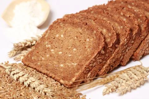 Whole wheat bread Stock Photos