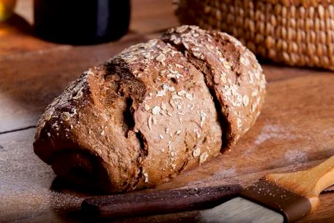 Whole wheat bread Stock Photos