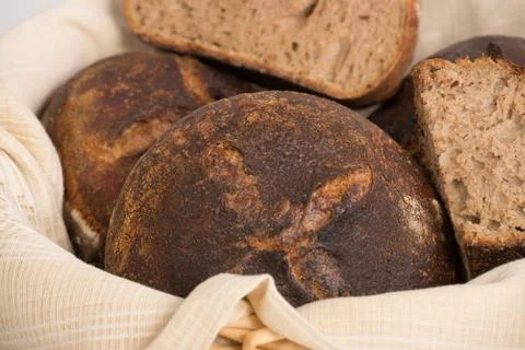 Whole wheat bread Stock Photos