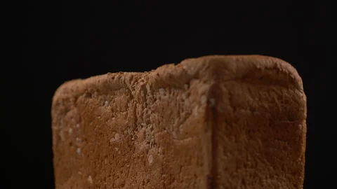 Whole Wheat Bread With Seeds Rotating Video stock 130545213