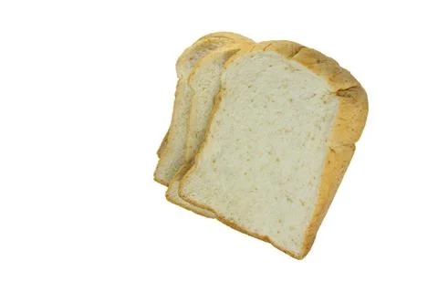 Whole wheat bread stack on isolated white background. Studio shot isolated. Stock Photos