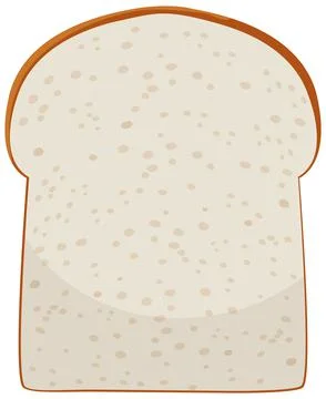 A whole wheat bread on white background Stock Illustration
