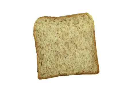 Whole wheat bread on a white background Stock Photos