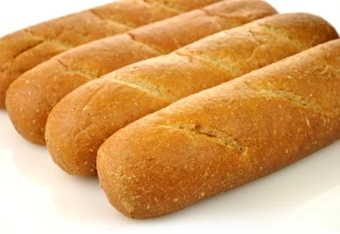 Whole wheat loaf of bread Stock Photos