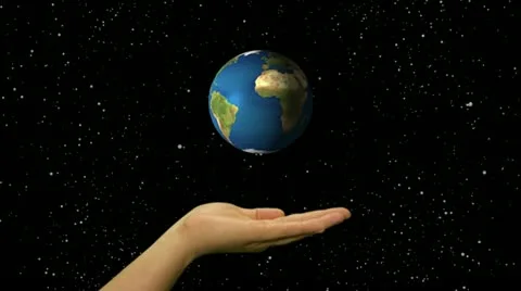 Whole World is in Your Hand Space Stock Footage 11293092