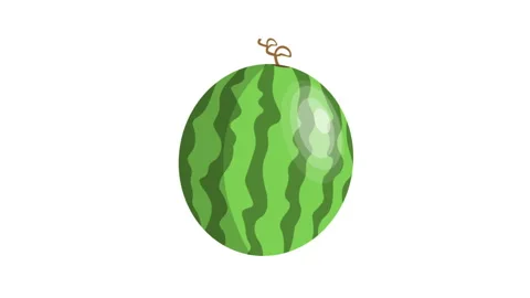 WHOLEE WATERMELON RENDER 1 Stock Footage 242340345