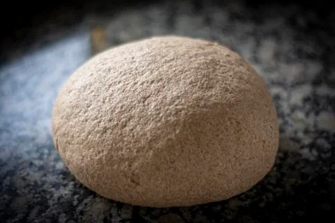 Wholemeal bread dough on the table Stock Photos