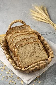 Wholemeal bread on the table. Stock Photos