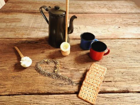 Wholemeal from the table Stock Photos