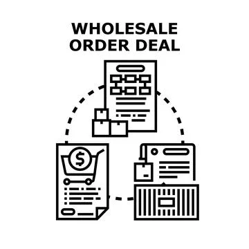 Wholesale order deal process concept illustration vector Stock Illustration