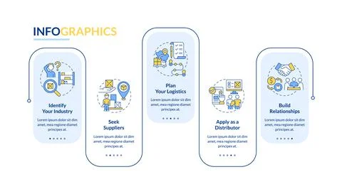Wholesale tips vector infographic template Stockillustratie